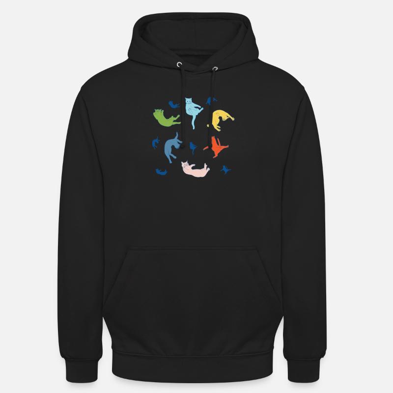 Chute de chats - Sweat-shirt à capuche unisexe - noir