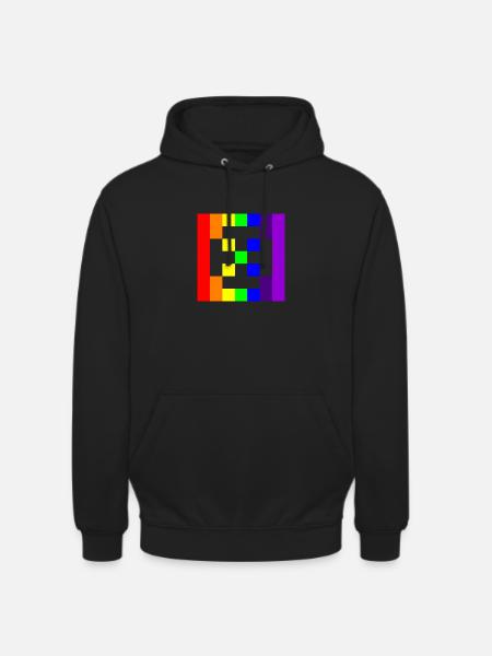 10X10 Grid 08 - Unisex Hoodie - black