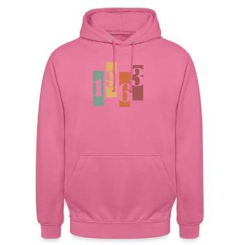 1963 Vintage Retro - Unisex Hoodie - pink - Front - Alina (178cm) & Michal (187cm)