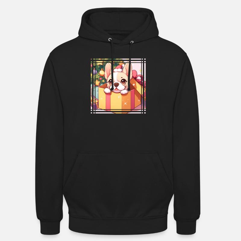 Merry Christmas Frenchie Present - Unisex Hoodie - Schwarz
