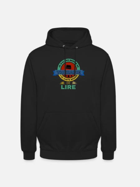 LIRE livre - Sweat-shirt à capuche unisexe - noir