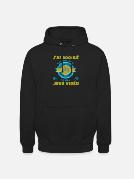 JEUX vidéo - Sweat-shirt à capuche unisexe - noir