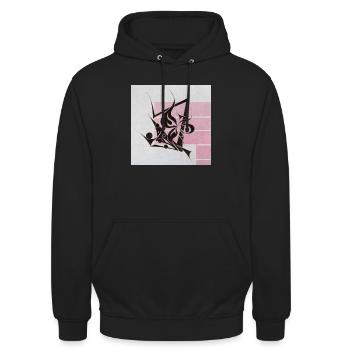 Juettner TribalArt No 105 02 - Unisex Hoodie - Schwarz - Vorne - Alina (178cm) & Michal (187cm)