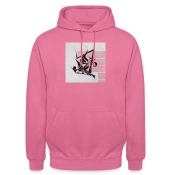 Juettner TribalArt No 105 02 - Unisex Hoodie - Pink - Vorne - Alina (178cm) & Michal (187cm)