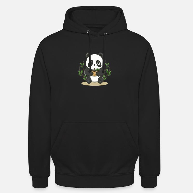 panda kawai - Sweat-shirt à capuche unisexe - noir