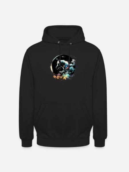 Night unicorn - Unisex Hoodie - black
