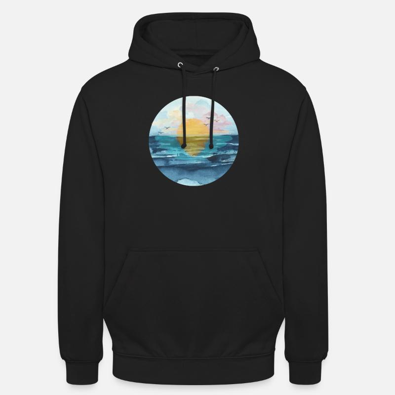 Coucher de soleil - Sweat-shirt à capuche unisexe - noir