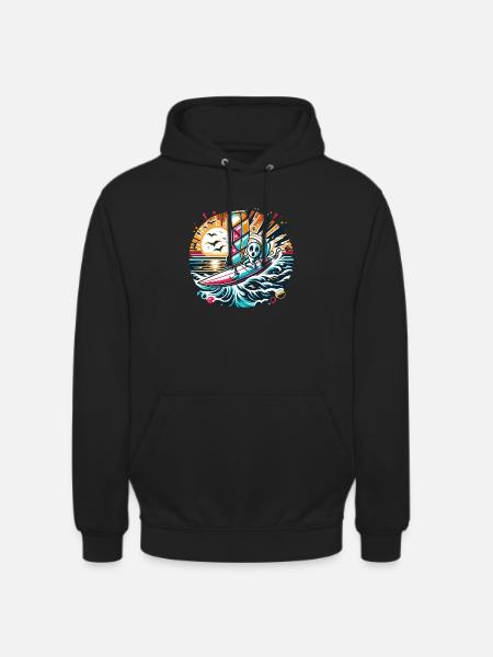 Surfers in action - Unisex Hoodie - black