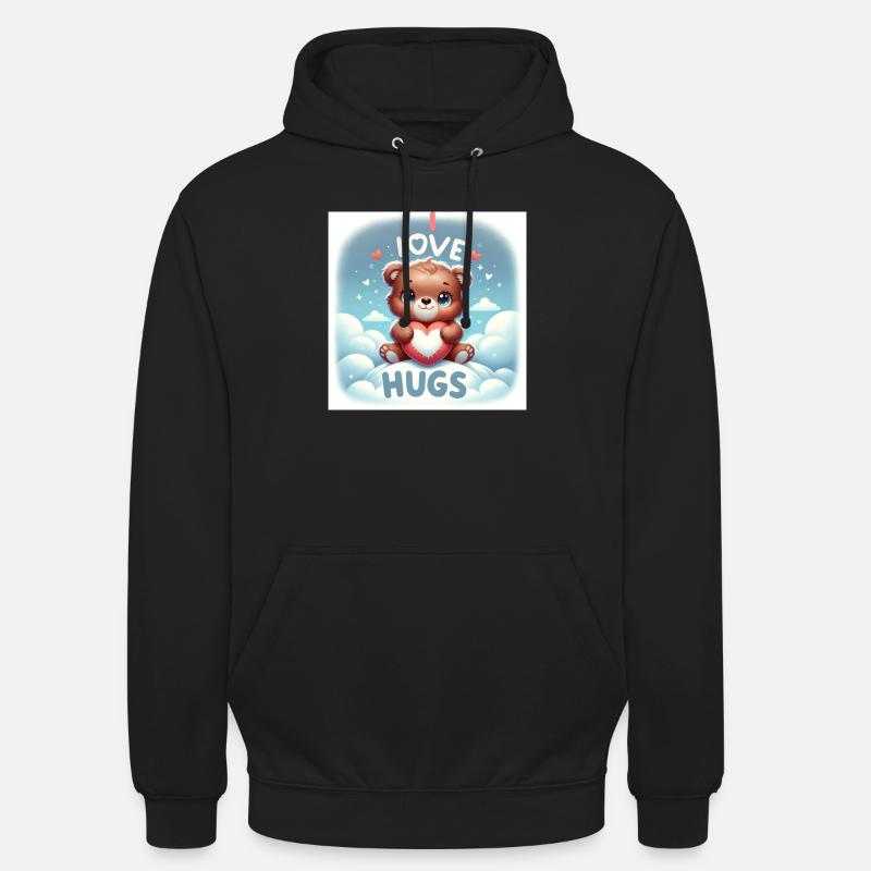 J'adore les câlins - Sweat-shirt à capuche unisexe - noir