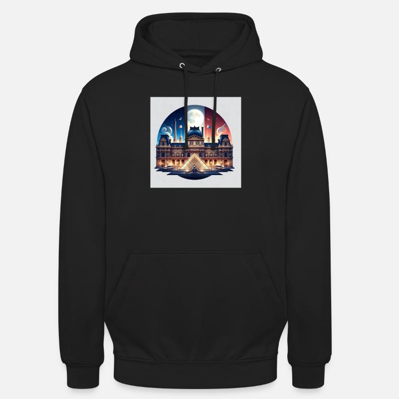 Musée du Louvre - Sweat-shirt à capuche unisexe - noir
