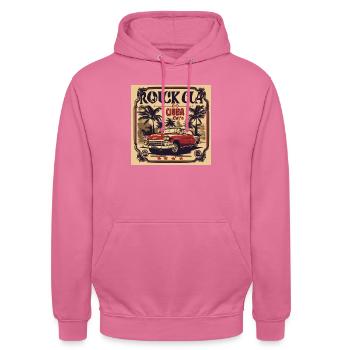 Cuba Oldschool Retro Us Car - Unisex Hoodie - Pink - Vorne - Alina (178cm) & Michal (187cm)