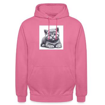Britisch Kurzhaar - Unisex Hoodie - Pink - Vorne - Alina (178cm) & Michal (187cm)