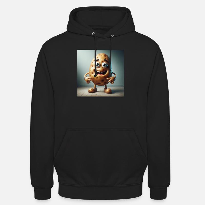 Drôle de pomme de terre - Sweat-shirt à capuche unisexe - noir