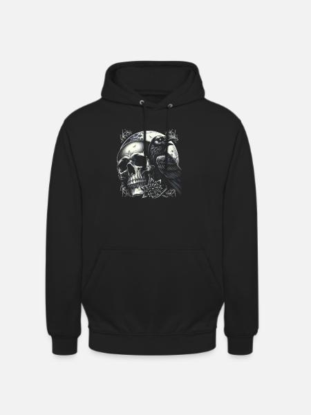 Lunar Raven's Vigil - Unisex Hoodie - black