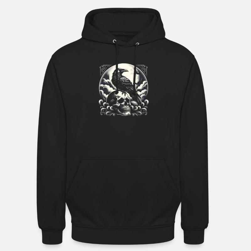 Éclipse du corvidé - Sweat-shirt à capuche unisexe - noir