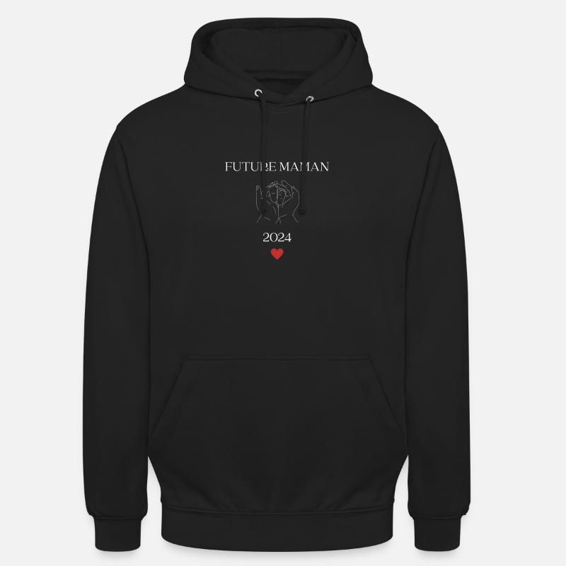 Future maman 2024 - Sweat-shirt à capuche unisexe - noir