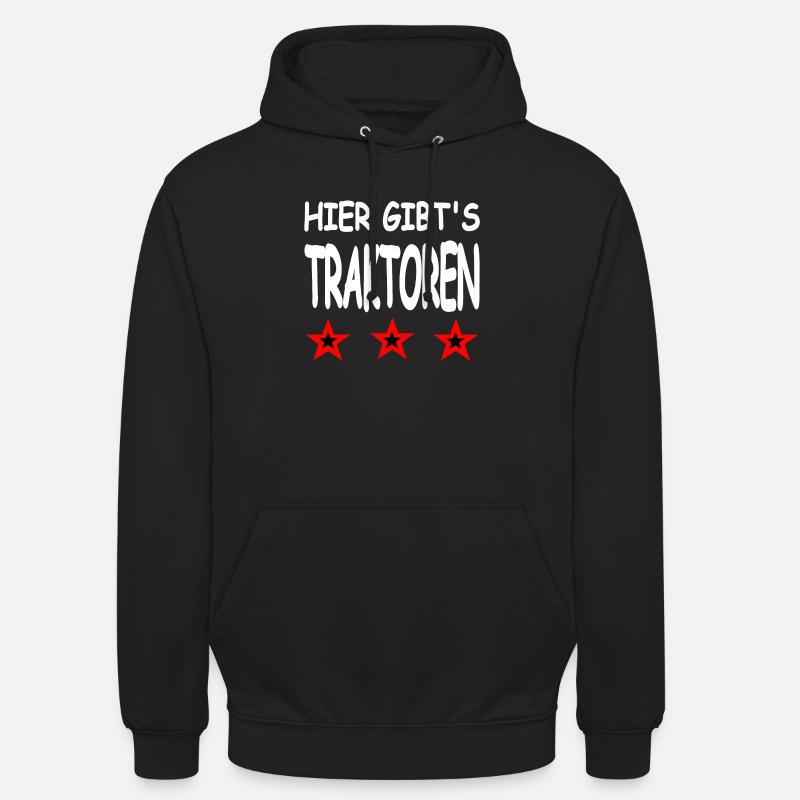 Tracteurs - Sweat-shirt à capuche unisexe - noir