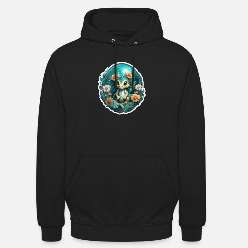 Dragon - Sweat-shirt à capuche unisexe - noir
