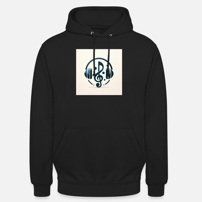 Élégance mélodique - Sweat-shirt à capuche unisexe - noir