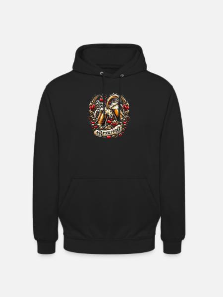 Heart & Hops: Love Is Brewing - Unisex Hoodie - black