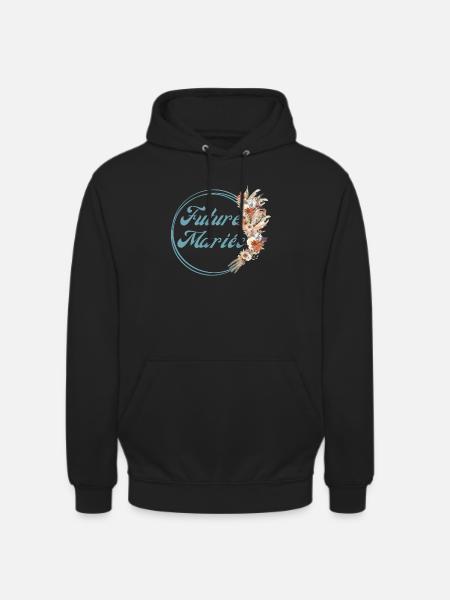 Bride-to-be Rustic Flowers - Matching tshirt - Unisex Hoodie - black