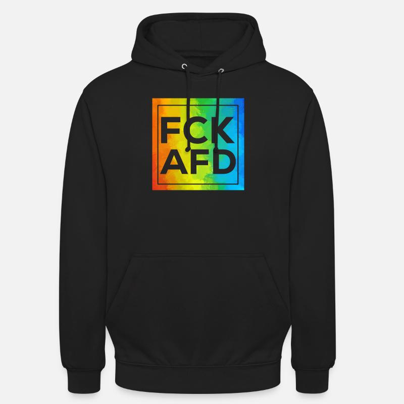 Fck AFD Cutout mit Rahmen - Unisex Hoodie - Schwarz