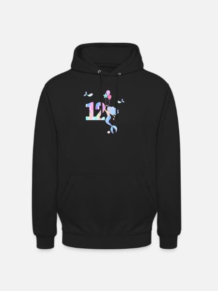 12th Anniversary Mermaid - Unisex Hoodie - black