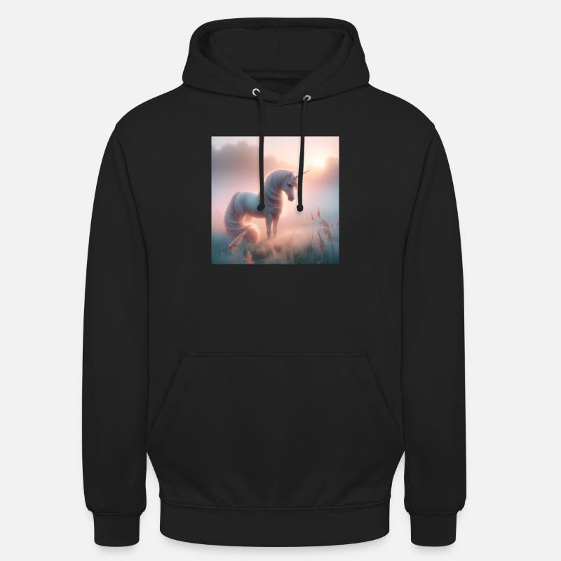 Licorne - Sweat-shirt à capuche unisexe - noir