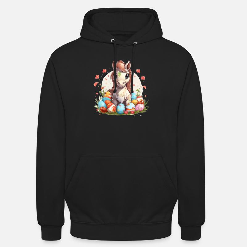 Easter eggs with bangs - Unisex Hoodie - black