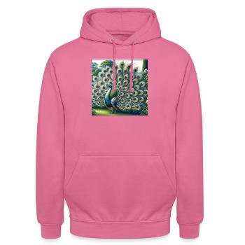 Peacock - Unisex Hoodie - pink - Front - Alina (178cm) & Michal (187cm)