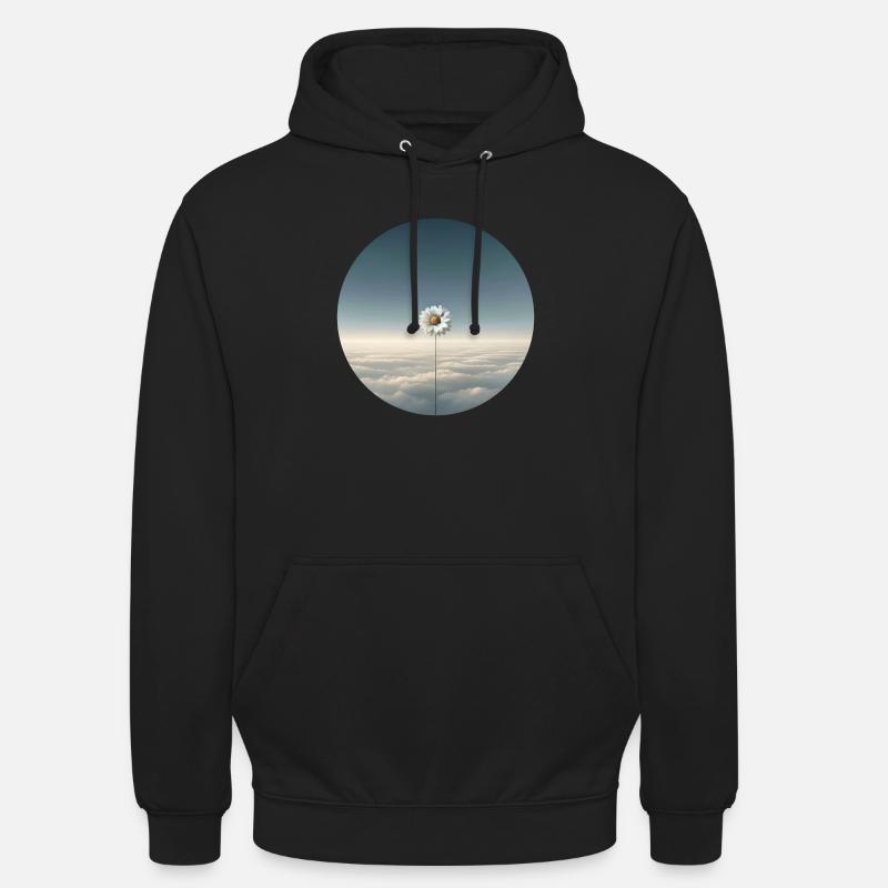 Fleur céleste Zen - Sweat-shirt à capuche unisexe - noir