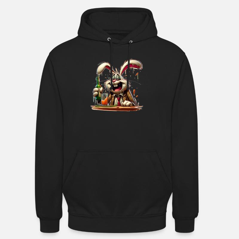 Stuffed Rabbit - Unisex Hoodie - black