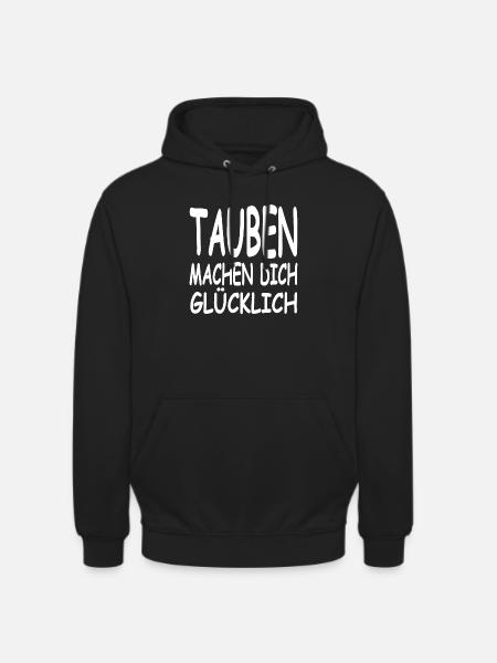 Tauben - Unisex Hoodie - Schwarz