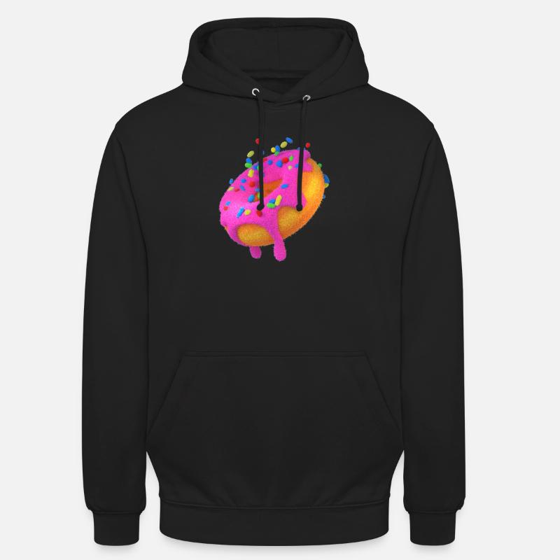Plüschdonut - Unisex Hoodie - Schwarz