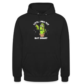 Wenig stachelig, aber schlau - Unisex Hoodie - Schwarz - Vorne - Alina (178cm) & Michal (187cm)