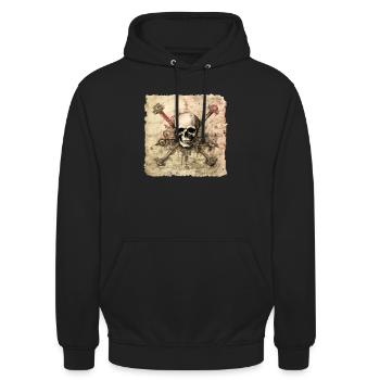 Pirates - Unisex Hoodie - Schwarz - Vorne - Alina (178cm) & Michal (187cm)