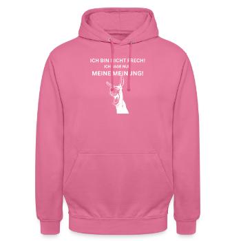 Meine Meinung - Unisex Hoodie - Pink - Vorne - Alina (178cm) & Michal (187cm)