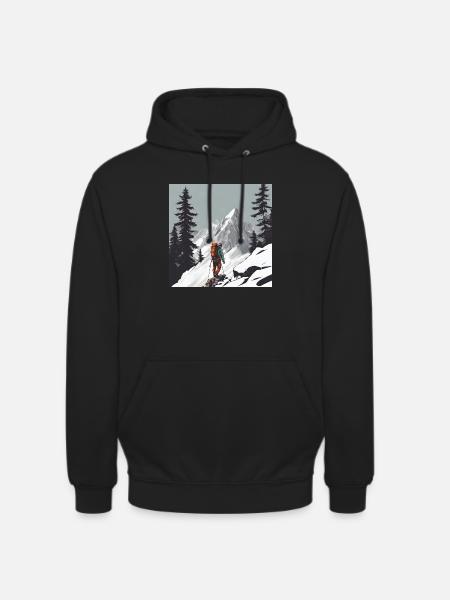 Alpinisme - Sweat-shirt à capuche unisexe - noir