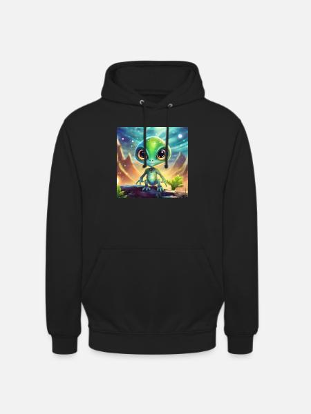 Firefly Cute Alien Character 28830 - Unisex Hoodie - black