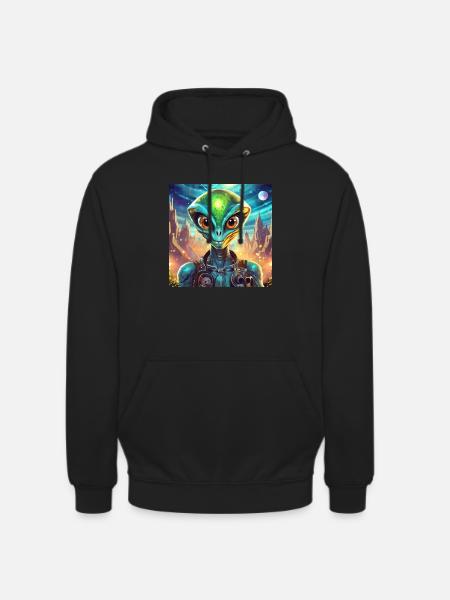 Firefly Alien Funny Character 28830 - Unisex Hoodie - black