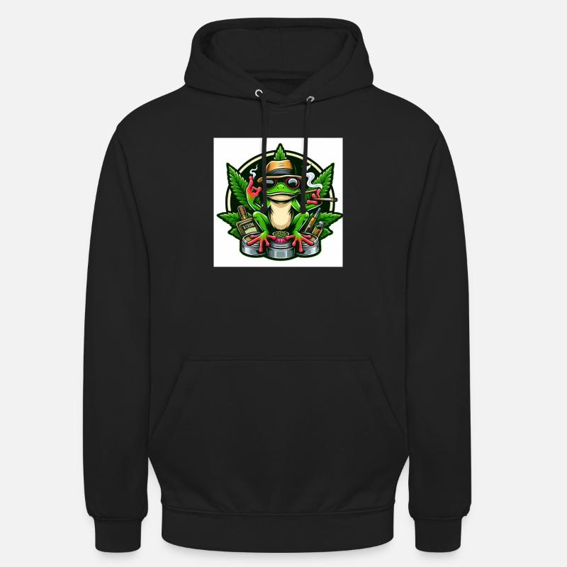frog - Sweat-shirt à capuche unisexe - noir