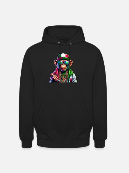 Monkey Italia - Unisex Hoodie - Schwarz