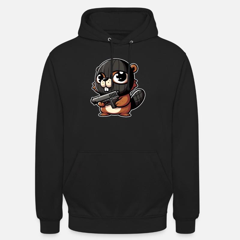 Bobr le voleur - Sweat-shirt à capuche unisexe - noir