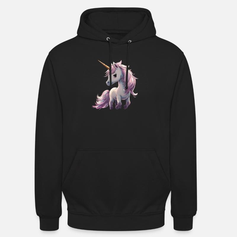 Cute Unicorn - Sweat-shirt à capuche unisexe - noir