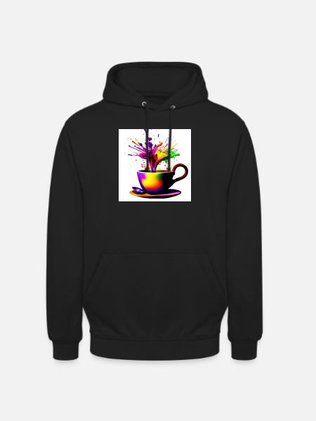 Kaffeetassen bunt 36 - Unisex Hoodie - Schwarz