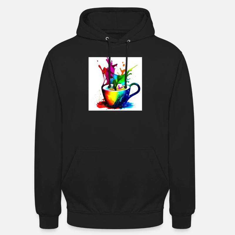 Kaffeetassen bunt 41 - Unisex Hoodie - Schwarz