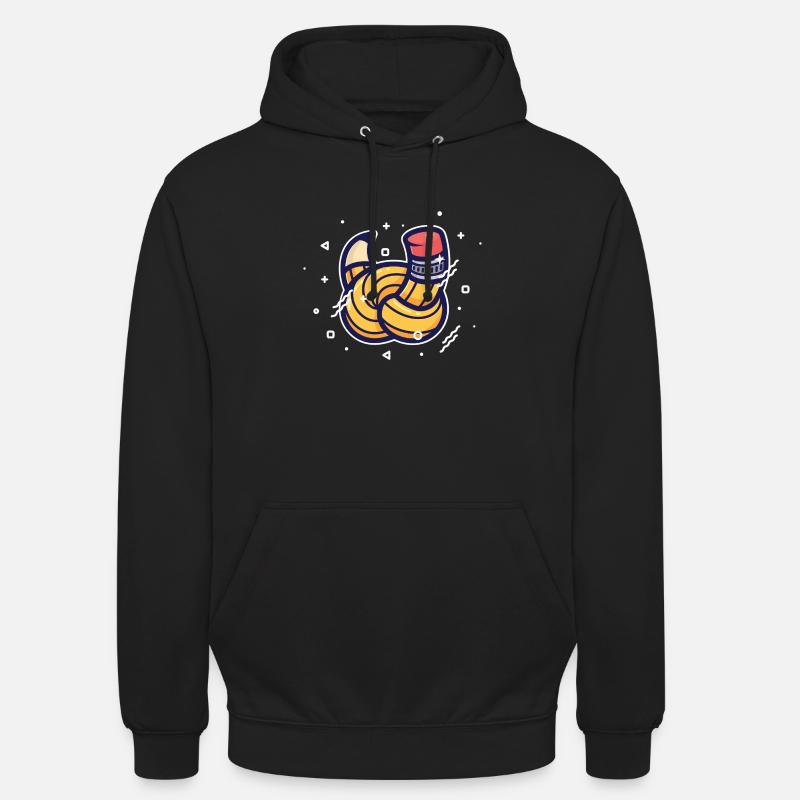 Noeud-Crayon - Sweat-shirt à capuche unisexe - noir