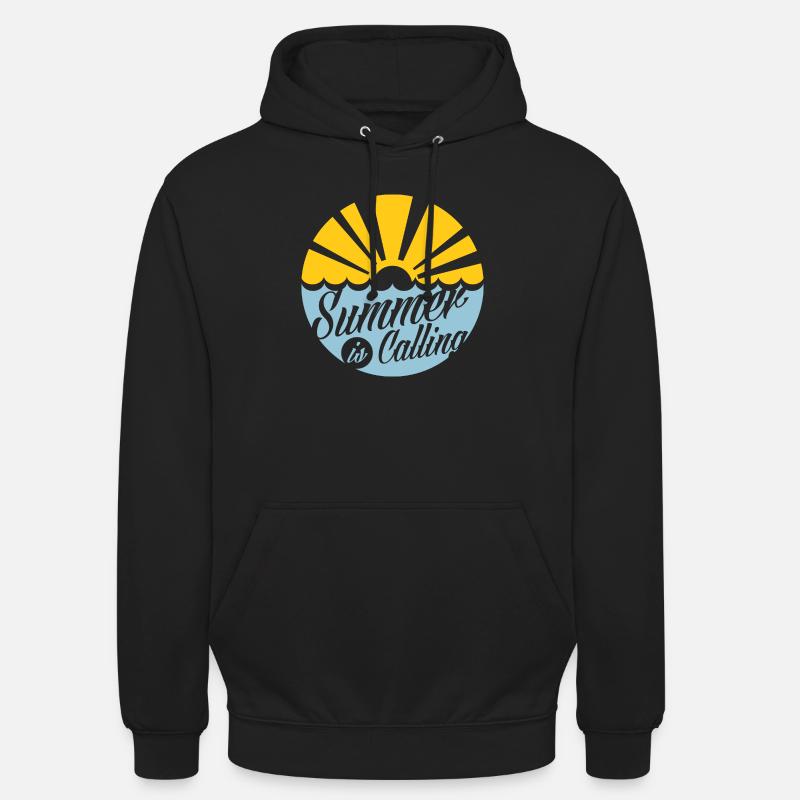 summer is calling white - Unisex Hoodie - black