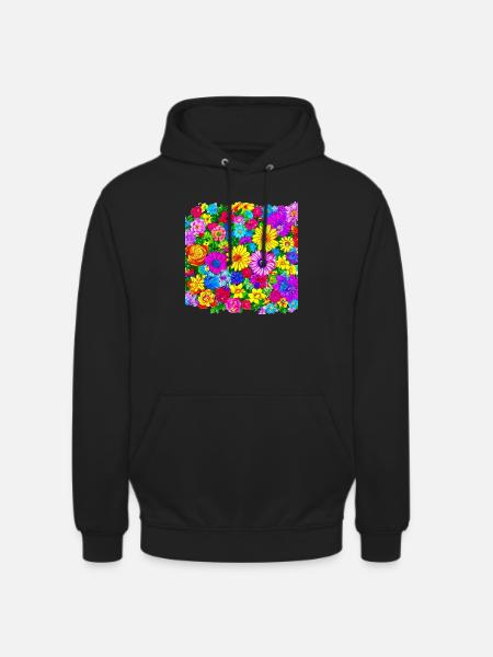 Flowers - Unisex Hoodie - Schwarz