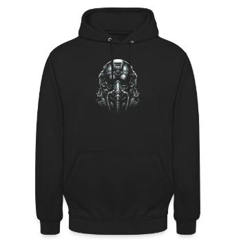 Future Combat Pilot - Unisex Hoodie - black - Front - Alina (178cm) & Michal (187cm)